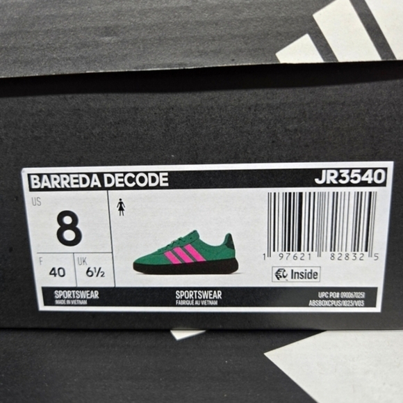 New adidas Barreda Decode 'Semi Court Green Lucid Pink' Women's Shoes Size 8 - Picture 8 of 8